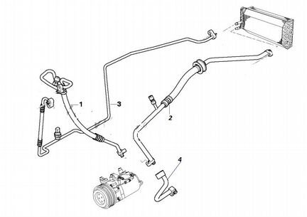 Трубка кондиционера BMW X5 E53 M62 4.4 бензин