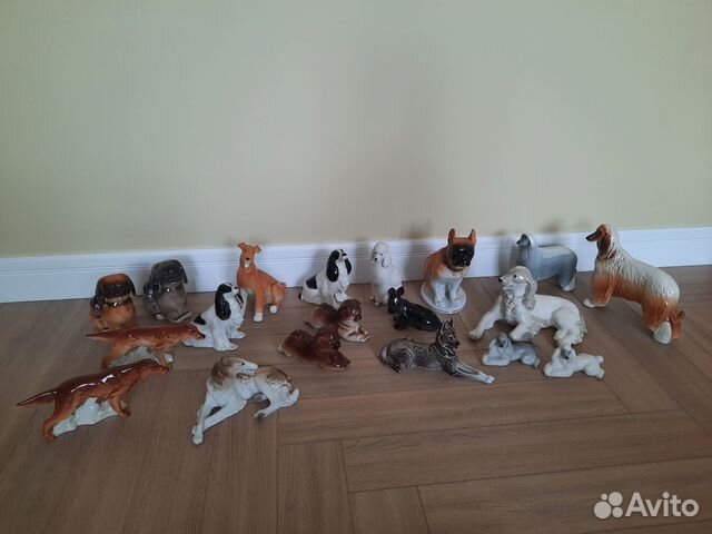 Фарфоровые статуэтки собак лфз