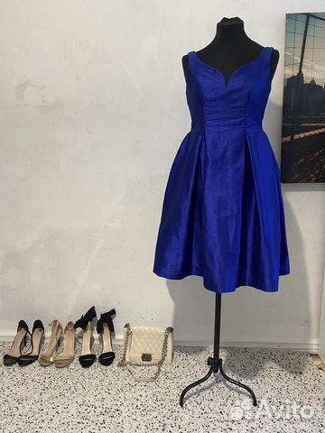 Платье синее вечернее