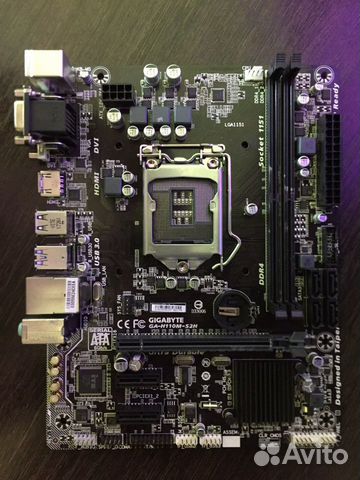 Материнская плата Gigabyte GA-H110M-S2H LGA 1151 купить в Благовещенске ...