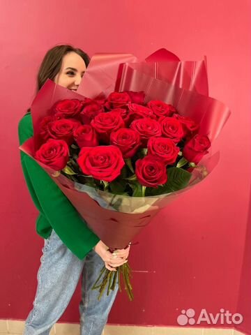 Букет свежих голландских роз 25 шт