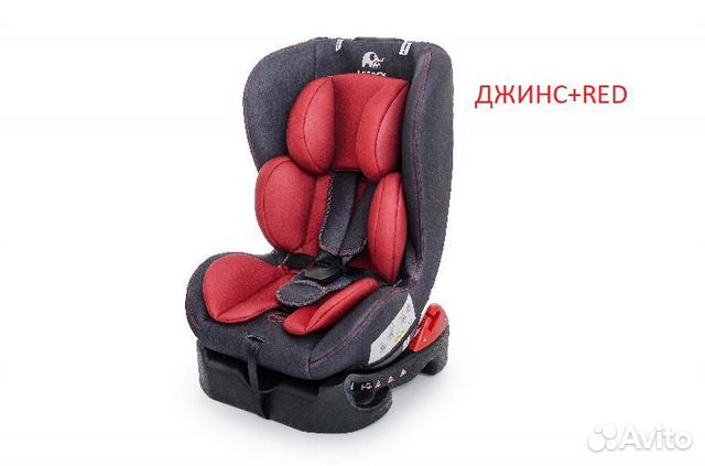 Автокресло Легаси красный джинс с рождения