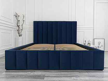 Кровать 160х200 синий Богема