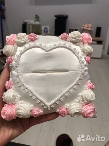 Подушечка для колец свадебных ручная работа