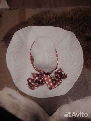 Шляпа женская пляжная с полями