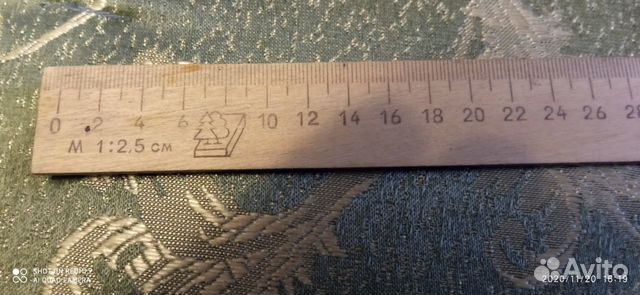 Масштабная линейка, М 1:2,5 см