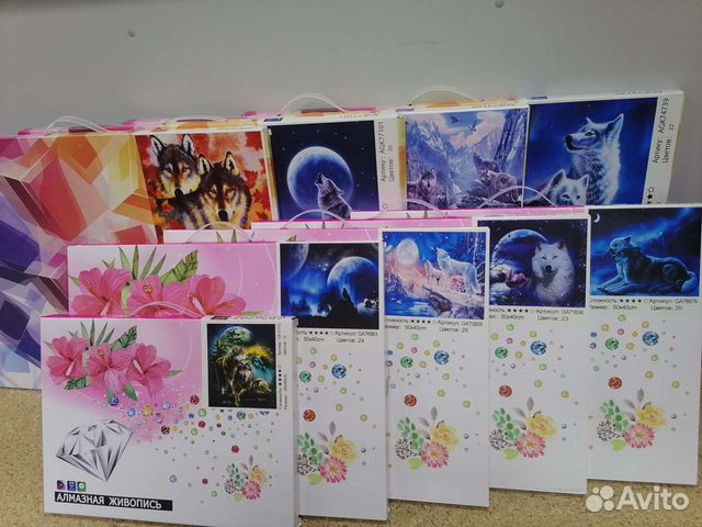 Алмазная мозаика Волки