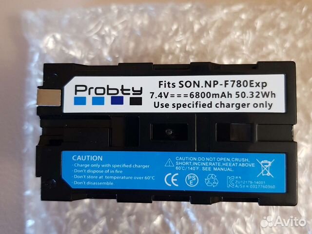 Аккумулятор Probty NP-F780 6800 MAh