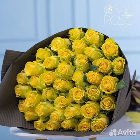 Букет желтых роз 51 роза Доставка