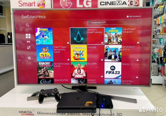 Прошитая PS4 Slim на 1500GB + много топовых игр