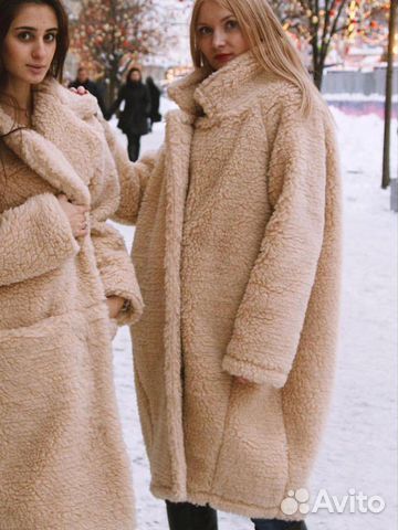 Шуба овечья шерсть kokos look