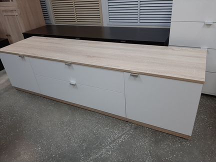 Тумба тв 1,8 м дуб сонома белый