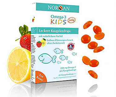 Витамины Norsan Omega-3 Kids Jelly Dragees