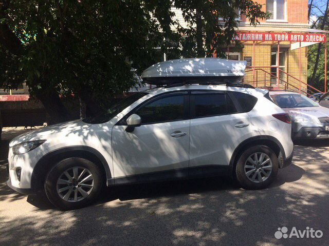 Автобокс багажник на крышу Мазда сх-5 460 белый