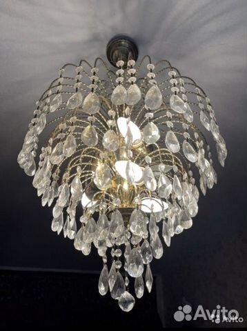 Хрустальная люстра Чехия 60-е