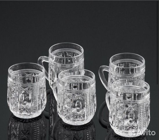 Набор кружек хрусталь СССР винтаж 70-е