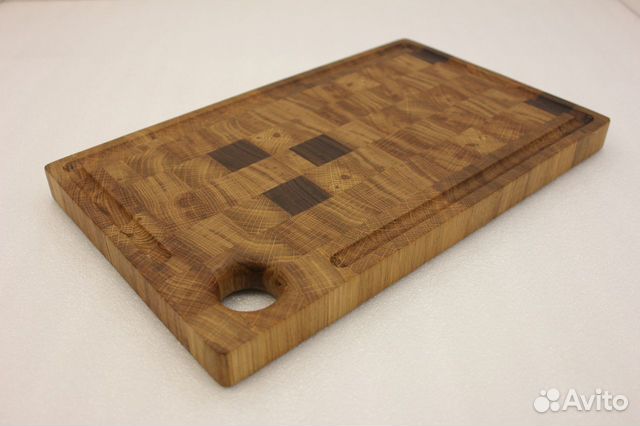 Дубовая торцевая разделочная доска