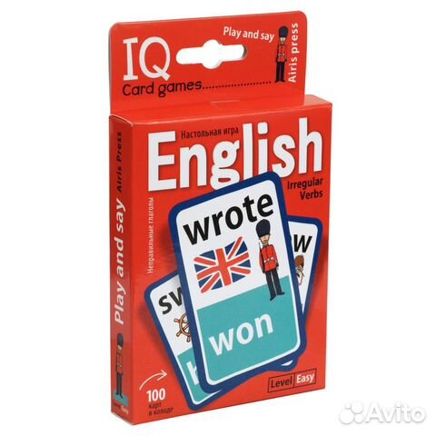 Игра Английские неправильные глаголы. 100 карт