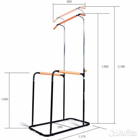 Тренажер турник - брусья DFC power tower G006