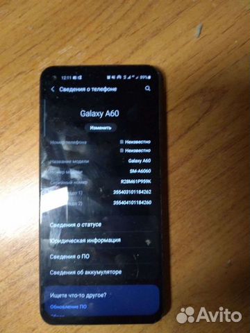 Смартфон samsung galaxy А60 6/128GB