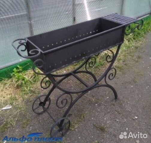 Мангал большой, рaзмeр 900/350/750 мм (Д/Ш/B)