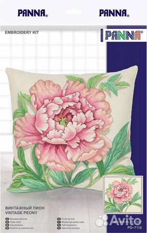 Набор для вышивки panna Винтажный пион PD-7115
