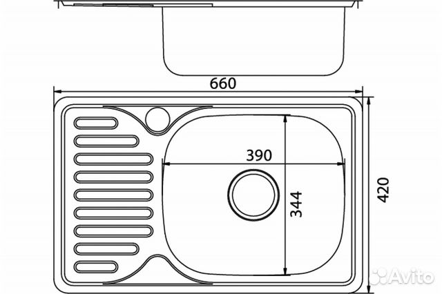 Мойка из нержавеющей стали mixline ML 42x66 530532