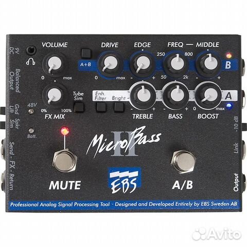 EBS MicroBass Two Channel Pro Bass Pre Amp Преамп