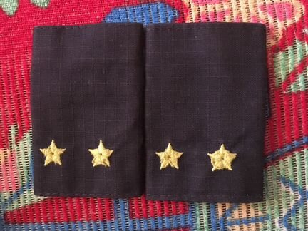 Фальш-погоны полиции овд мвд синя-чёрные лейтенант