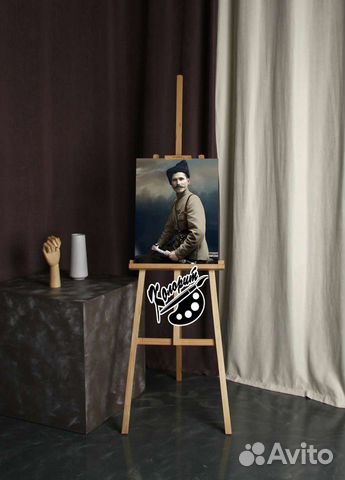 Чапаев В.И. портрет на холсте 40х50см