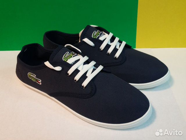 Новые женские кеды Lacoste темно-синего цвета