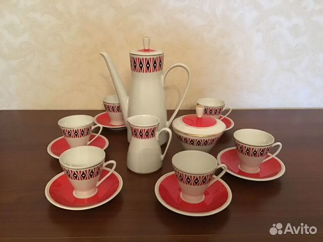 Сервиз кофейный фарфоров. Freiberger Porzellan гдр