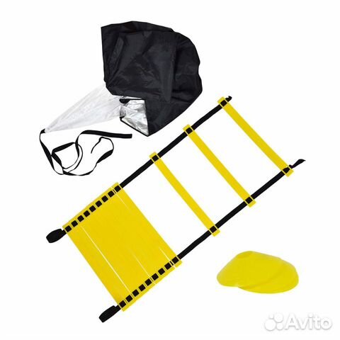 Набор для тренировки(парашют, лестница, фишки) нов