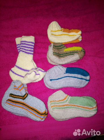 Носки вязаные. Размер универсальный. Тянутся