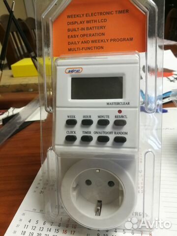 Таймер электронный с розеткой