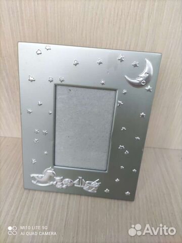 Рамка для фото серебряная