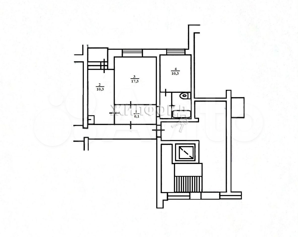 2-room apartment, 49.3 m2, 10/10 FL. 89059554804 buy 1