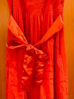 Сарафан-Платье шёлк красный новое S