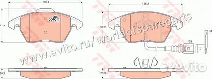 Комплект тормозных колодок, дисковый тормоз SVW