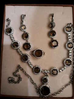 Набор. жадеит. Подвеска, кольцо,серьги