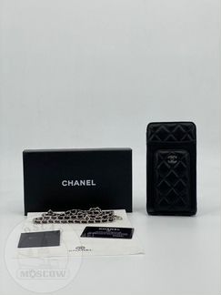 Женская кожаная мини сумочка Chanel Шанель черная
