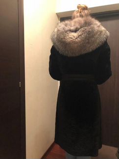 Шуба мутон.Натуральный мех