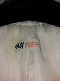 Белоснежная курточка для девочки. р-р 146