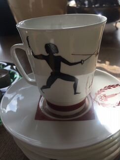 Кофейные чашки с олимпийской символикой лфз