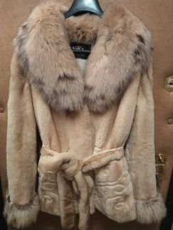 Шуба норка воротник лиса Saga Furs 44-46
