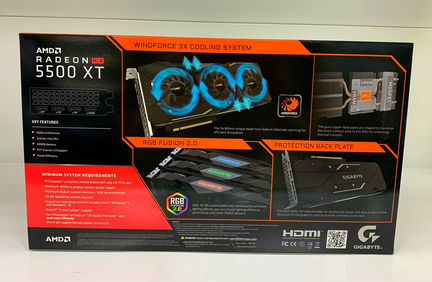 Видеокарта gigabyte Radeon RX 5500 XT gaming OC 4G