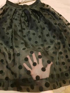 Пышная юбка в горох