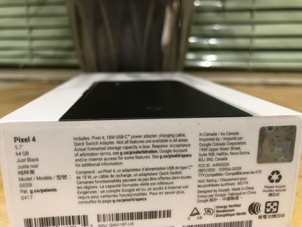 Googl Pixel 4 64GB (Новый)
