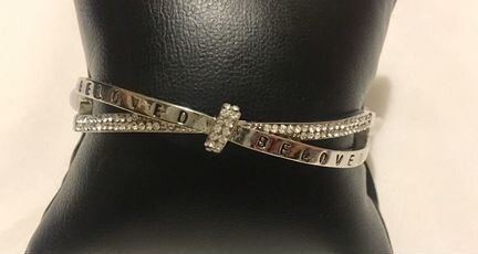 Браслет с цирконами элитная бижутерия