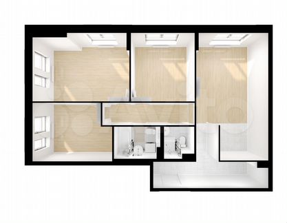 3-к квартира, 88.3 м², 18/33 эт.